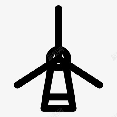 风车电能源图标图标