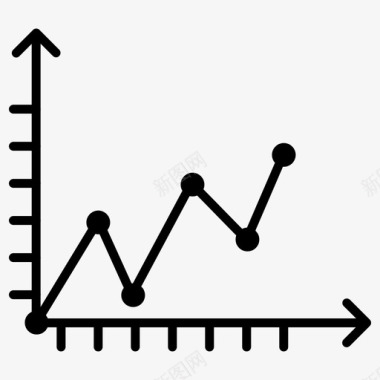 增长曲线图折线图财务增长图标图标