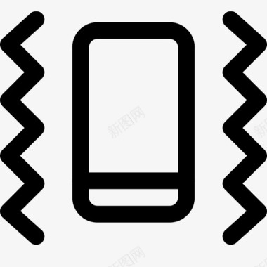 手机威锋图标振动电话和手机1线性图标图标