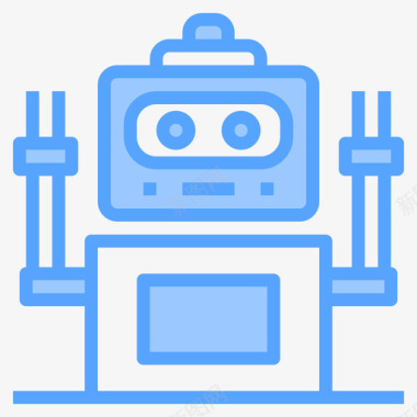 机器人人工智能99蓝色图标图标