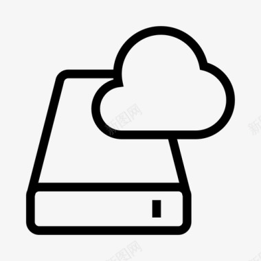 硬盘云磁盘数据存储图标图标
