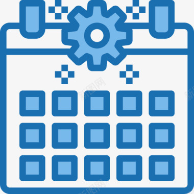 日历页日历数字营销118蓝色图标图标