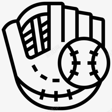 手套棒球垒球图标图标