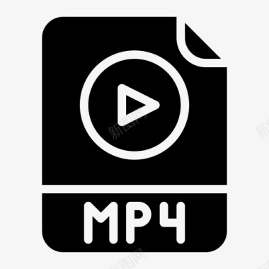 MP4文件Mp4文件扩展名3glyph图标图标