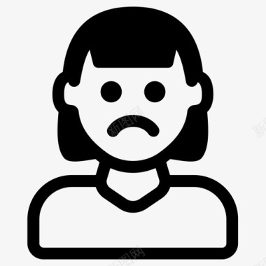 后悔情绪不赞成拒绝不喜欢图标图标