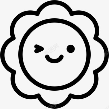 向日葵微笑表情情感图标图标