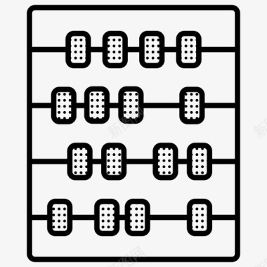 手动玩具算盘玩具教育星罗棋布图标图标