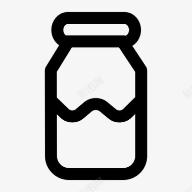 奶瓶奶瓶饮料玻璃图标图标