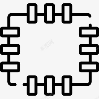 矢量布直线缝61布图标图标