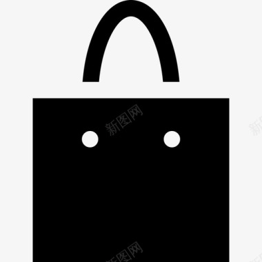 购物手袋带把手时尚电子商务实心图标集图标