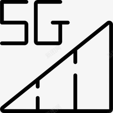 5g移动接口线性图标图标