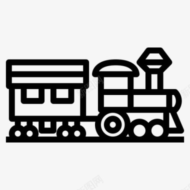 火车玩具儿童玩具3直线型图标图标