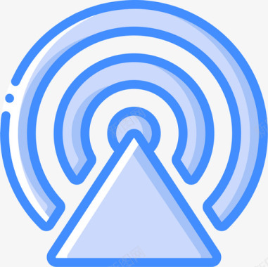 移动流量Wifi移动接口4蓝色图标图标