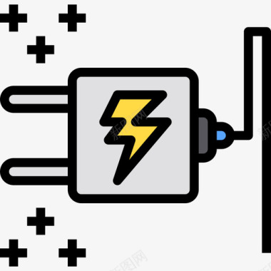 透明电蒸锅插头电2线颜色图标图标