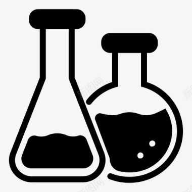 科学算命烧瓶化学教育图标图标