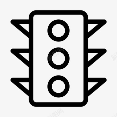 交通信号灯道路电子商务图标图标