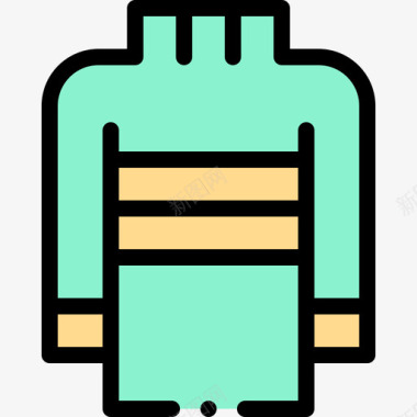 毛衣针织毛衣冬装及配饰8线性颜色图标图标