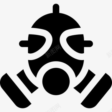 防毒面具防护安全9填充图标图标