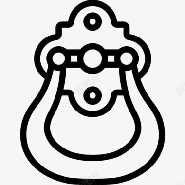 门环五金器具直线型图标图标