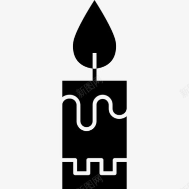 蜡烛燃烧装饰图标图标