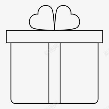 礼物盒子新年图标图标