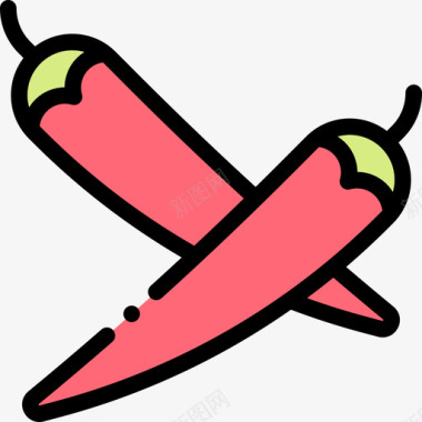 辣椒烤肉38原色图标图标