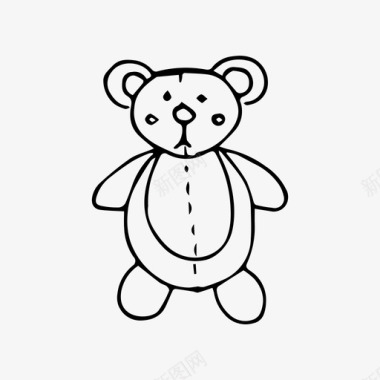 玩具熊婴儿孩子图标图标