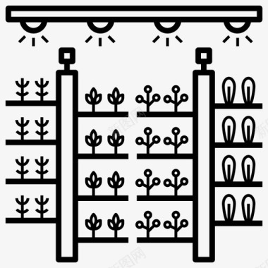 国奥花园标志垂直农业未来花园图标图标