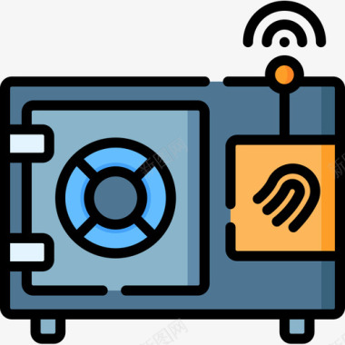 熟悉保险图标保险箱智能家居52线性颜色图标图标