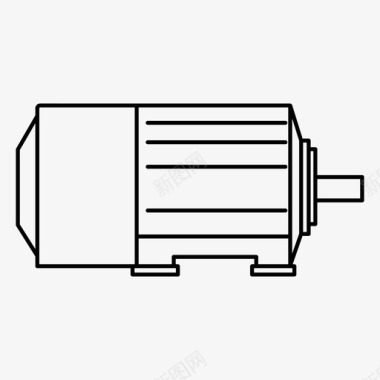 科技发电电动机发电机电力图标图标