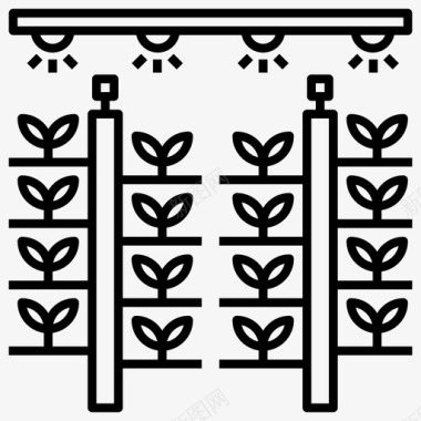 室内看室外垂直农场农业未来图标图标