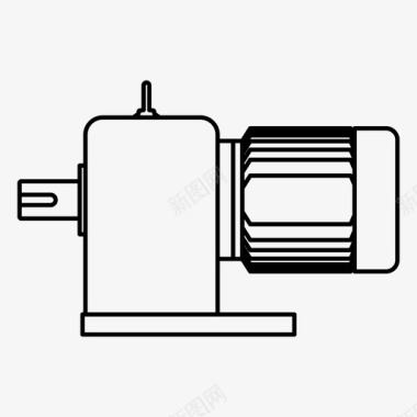 电力电网齿轮电机发电机电力图标图标