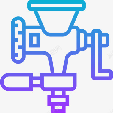 厨房矢量屠夫厨房工具26梯度图标图标