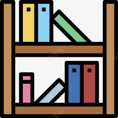 书籍现代教育3线条色彩图标图标