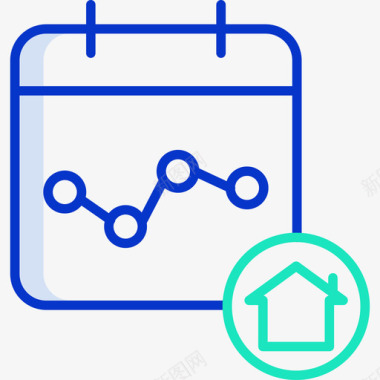 房地产会议日历房地产176轮廓颜色图标图标