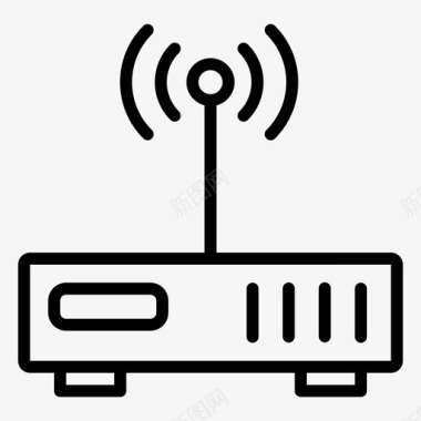 数字孩子调制解调器天线路由器图标图标