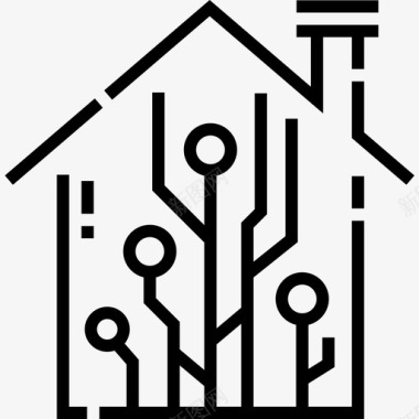 电子智能家居13线性图标图标