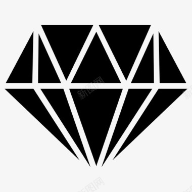 钻石珠宝贵重的图标图标
