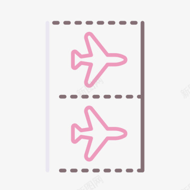 航班航空公司1线性颜色图标图标