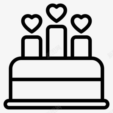 爱生日蛋糕情侣图标图标