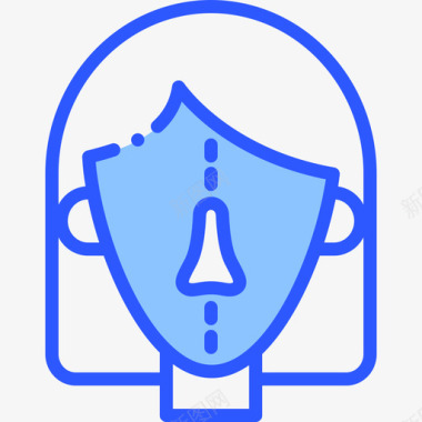 鼻整形整形手术43蓝色图标图标