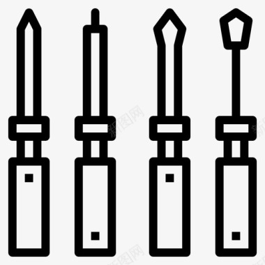 螺丝刀工具箱螺丝刀技工维修图标图标