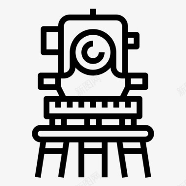 标尺测量自动水准仪摄像机施工图标图标