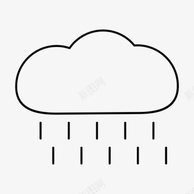 季节的气息雨季季节潮湿图标图标