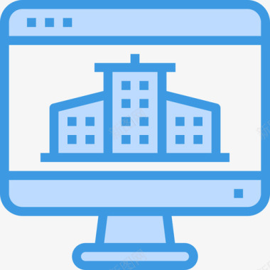 房地产网站和windows界面蓝色图标图标