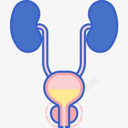 颜色健康前列腺健康50线性颜色图标高清图片