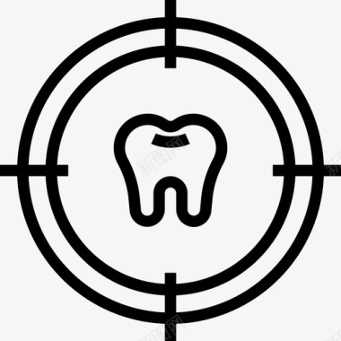 小牙齿牙齿牙齿31线形图标图标