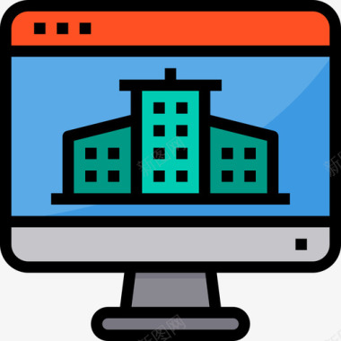 房地产网站和windows界面5线颜色图标图标