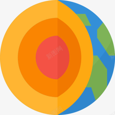 地球系统图标地球科学106平坦图标图标