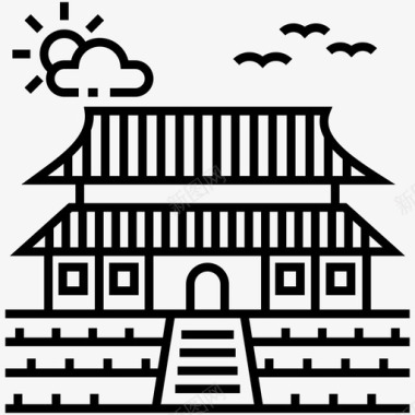 中国紫禁城中国地标中国宫殿图标图标